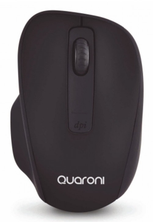 Mouse Quaroni MIQ01N óptico, 4 Botones, 1600 dpi, USB Tipo A, 10 m, Negro