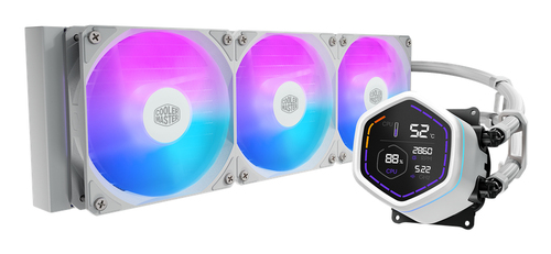 Enfriamiento Liquido Cooler Master Masterliquid Masterliquid Core Nex Digital 3 x 12 cm, 1750 rpm, Blanco