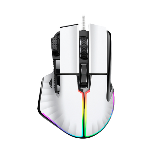 Mouse Laser Game Factor MOG602, 19000 dpi, 8 Botones Programables, Macros, Blanco