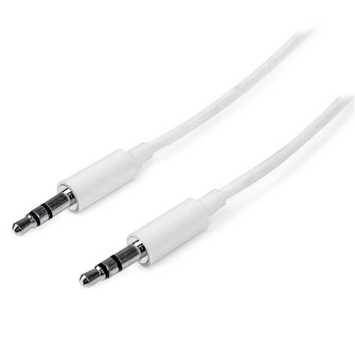 Cable de Audio Startech.com 3,5mm a 3,5mm, 3 m, Blanco