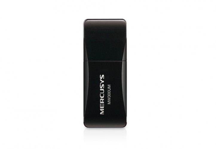 Adaptador USB Mercusys MW300UM Wireless, Velocidad 300 Mbit/s