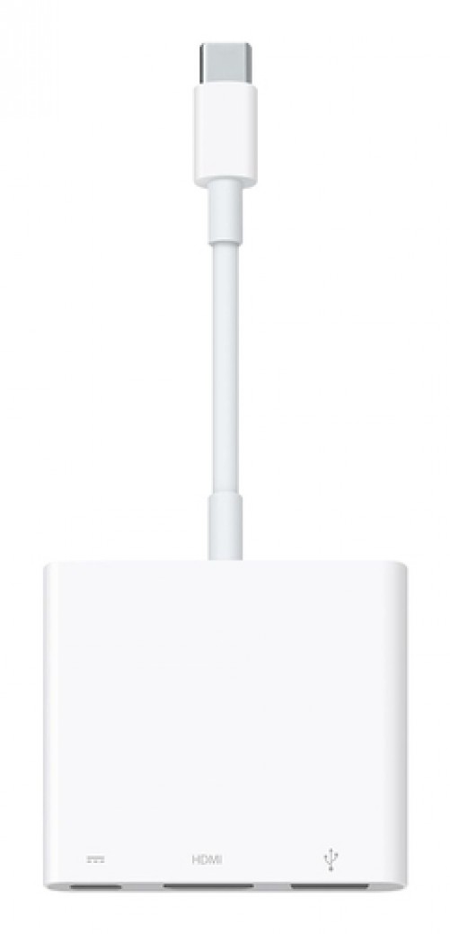 Hub Apple MW5M3AM/A Interfaz USB Tipo C, 1 USB A 3.1, 1 USB Tipo C, Cantidad de Puertos 3, Color Blanco