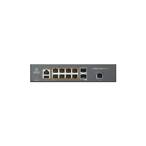 Switch Cambium Networks EX2010P Gestionado, L2, RJ-45 8, Gigabit Ethernet (10/100/1000), 8 PoE, 1U, Gris