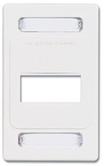 Placa de Pared Siemon MX-FP-S-03-02B 1 RJ-45, Diseño Convencional, con Tornillos Incluidos, Color Blanco