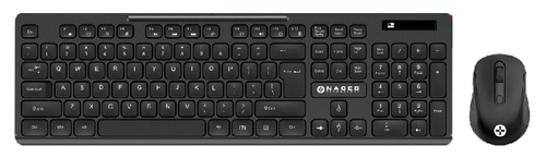 Teclado Inalámbrico Naceb Technology NA-0123 Español, Tamaño Completo (100%), 10 m, Teclado Numérico, Negro
