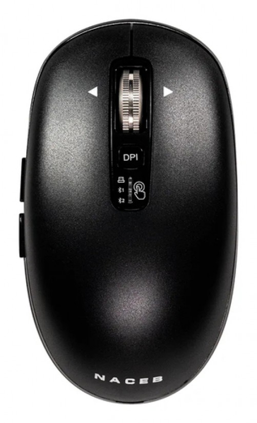 Mouse Naceb Technology NA-0131 6 Botones, 3200 dpi, Bluetooth, Negro