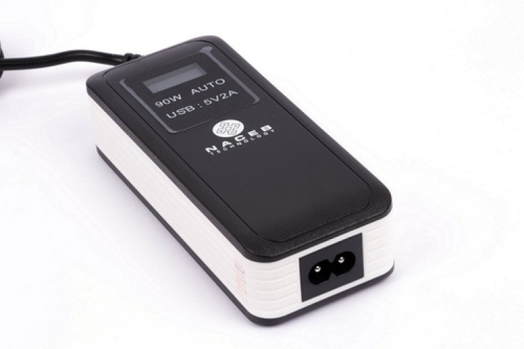 Inversor de Corriente Naceb Technology NA-013, Computadora Portátil, Auto, 5 V, 90 W, 2 A, Negro, Blanco