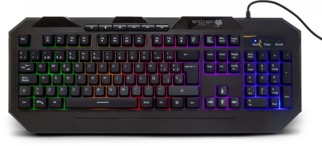 Kit Teclado y Mouse Necnon Ngk-hydra USB, Retroiluminado, Alámbrico, Negro