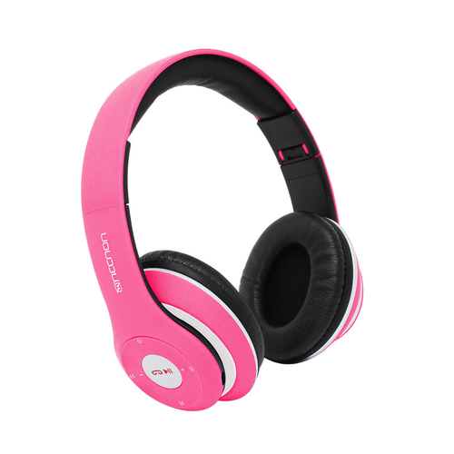 Audífonos Necnon NBH-01 R Diadema, Inalámbrico y Alámbrico, 3.5 mm, USB, Bluetooth, Rosa