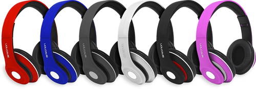 Audífonos Necnon NBH-01 R Diadema, Inalámbrico, 3.5 mm, USB, Bluetooth, Blanco