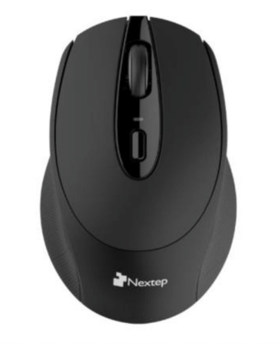 Mouse Nextep NE-410E 4 Botones, 1600 dpi, Rf Inalámbrico, Negro