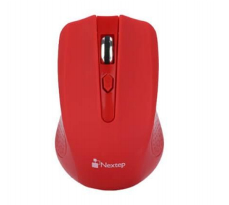 Mouse Nextep NE-411 4 Botones, 1600 dpi, Rf Inalámbrico, Rojo