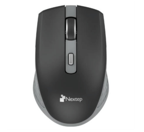 Mouse Nextep NE-413NG 1600 dpi, Rf Inalámbrico, 10 m, Negro, Gris