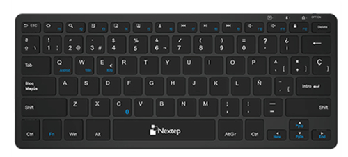Teclado Nextep NE-415M Inalámbrico, Bluetooth, Negro