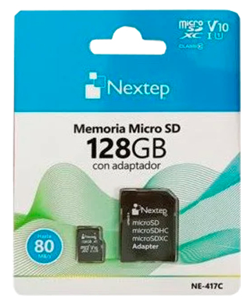 Memoria Nextep NE-417C, 128 GB, Microsdxc, Class 1 (U1), Negro