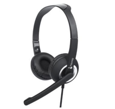 Audífonos Nextep NE-425 Diadema, Alámbrico, USB, Negro, Plata