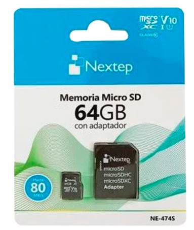 Memoria Nextep NE-474S 64 GB, Clase 10