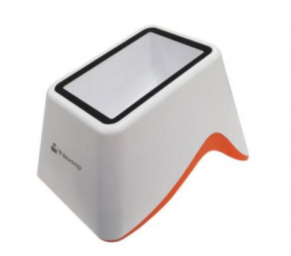 Lector de Codigo de Barras Nextep NE-505H, Horizontal, Escaneo 1D/2D, Interfaz USB, Blanco/naranja