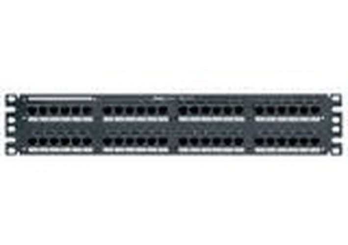 Panel de Parcheo Panduit NK6PPG48Y 48 Puertos, RJ-45, Color Negro, Montaje en Bastidor, Capacidad del Rack 2U