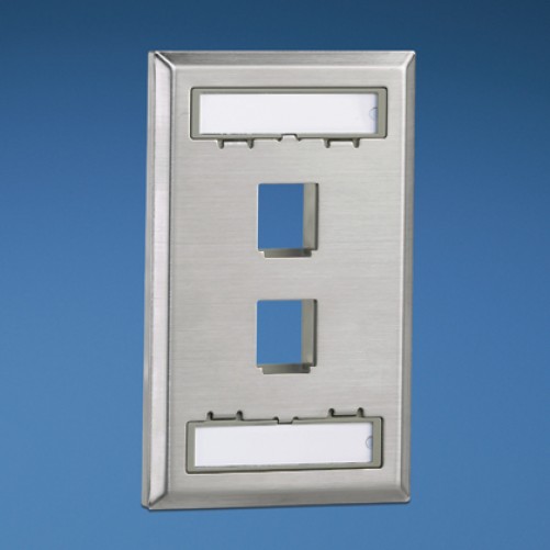 Placa de Pared Panduit NKF2S 2 Diseño Convencional, Color Acero Inoxidable
