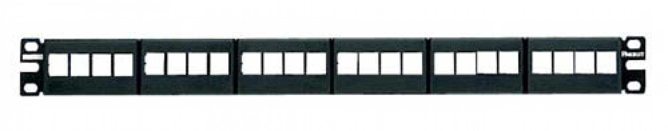 Panel de Parcheo Panduit 24-port Modular Patch Panel 6 Removable Faceplates 24 Puertos, RJ-45, Montaje en Bastidor, Capacidad del Rack 1U