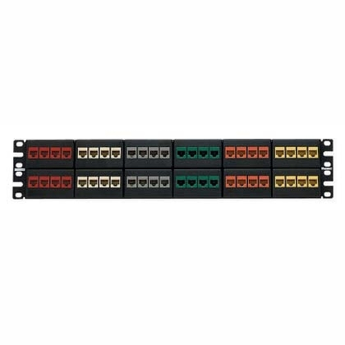 Panel de Parcheo Panduit 48 Puertos, RJ-45, Montaje en Bastidor, Capacidad del Rack 2U