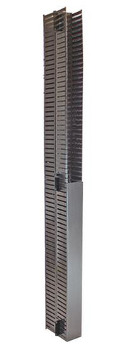 Organizador de ?cables Vertical ?4 PULG.X4 pulg. Doble Negro Liso