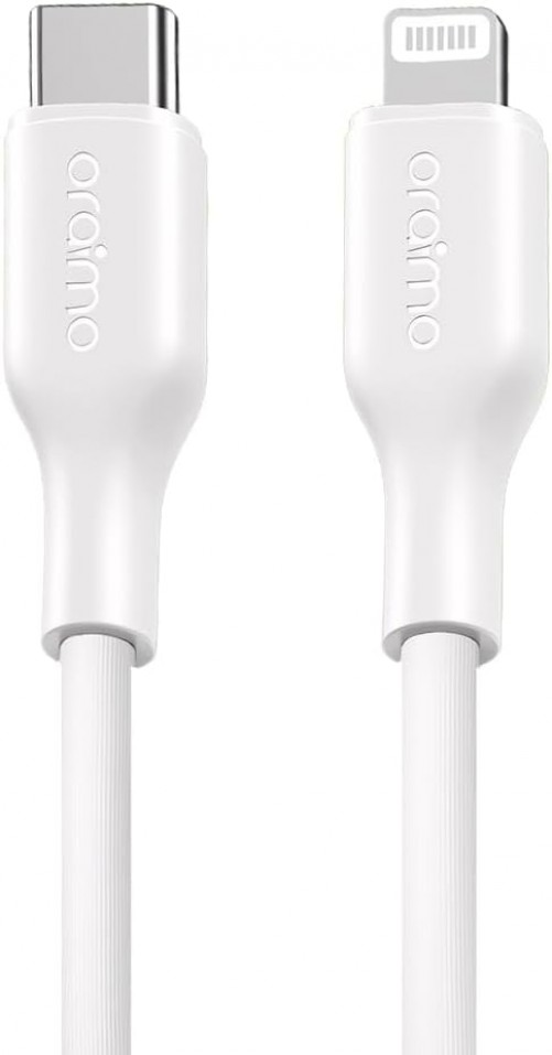 Cable de Carga Oraimo Robustline, USB Tipo C a Lightning, 30W, 3a, 1 Metro, Carga Rapida, Datos 480Mbps.