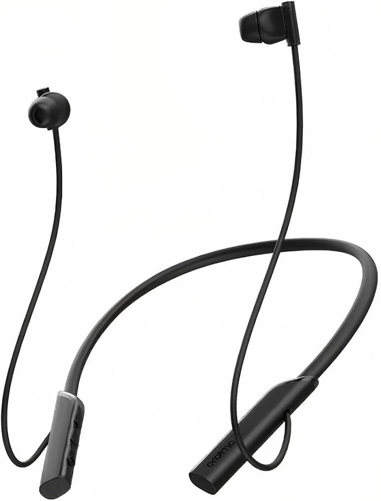 Audifonos de Cuello Inalambricos Oraimo Necklace Lite, Bluetooth 5.3, 30 Horas, IPX4, Microfono con Enc, Conexion Dual, Bajos Potentes, Negro