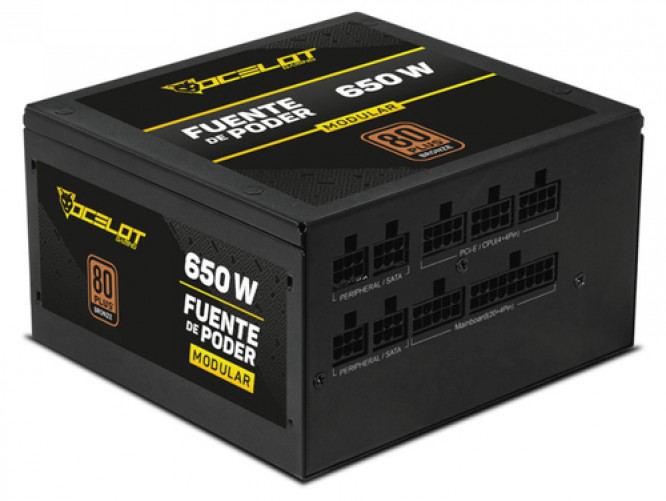 Fuente de Poder Ocelot Gaming OPS650 650 W, ATX 2.52, 80 Plus Gold, Fully-modular