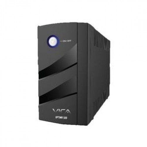 No Break Vica Optima 500 0.55 kVA / 300 W, Entrada 127 V, 4 Salidas AC, Negro