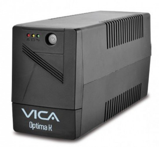 No Break Vica Optima 1000 VA / 500 W, Entrada 145 V, 6 Salidas AC, Negro