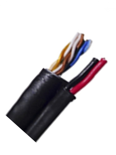 Saxxon OUTP5ECCAEXT2E - Bobina de Cable UTP Cat5e Siames/ 305 Metros/ Uso Exterior/ Cca/ Utp+cables de Energa?a Cal. 18 Awg/ Doble Forro en Cable UTP/ Ideal para Cableado de Video/