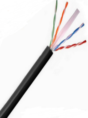 Cable UTP 100% Cobre Saxxon, Categoria 6, Color Negro, Exterior, 150m, Awg 23, 4 Pares, (OUTP6COP150NE)