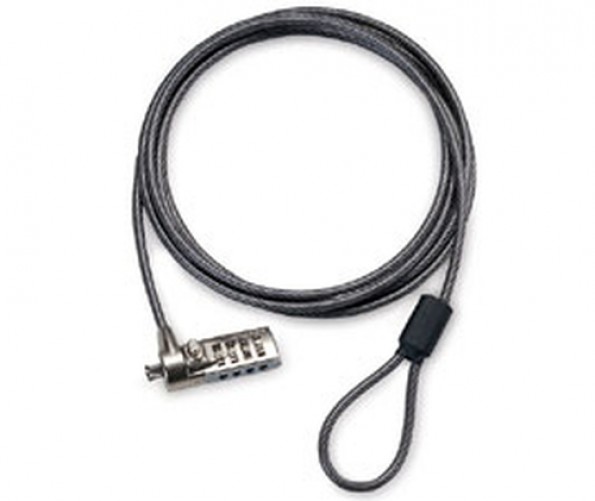 Cable Antirrobo Targus Defcon Scl Serialised Cable Lock Cerradura con Combinación, 2 m, Acero Galvanizado, Negro, Acero