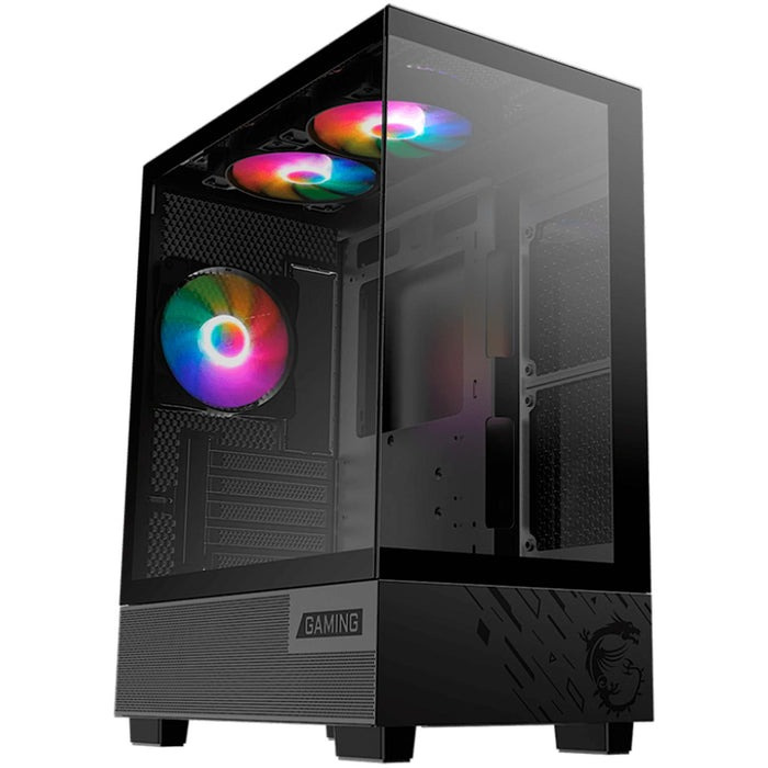 Gabinete MSI Pag Pano M110A, Midi-tower, Micro-ATX/mini-itx, USB 2.0/3.0, sin Fuente, 3 Ventiladores, Negro