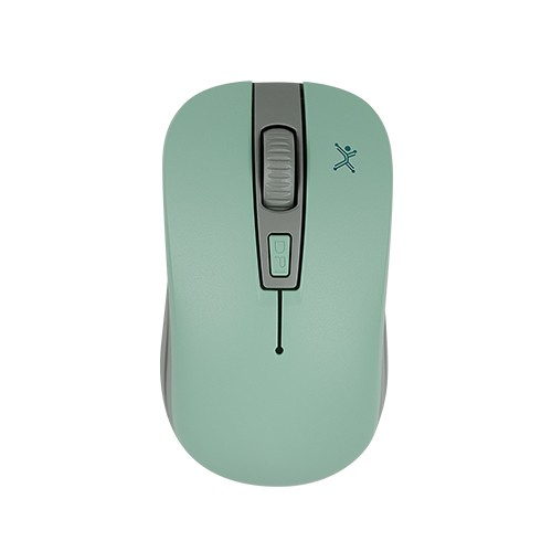Mouse Perfect Choice Essentital PC-044819 Optico, 3 Botones, 1600 dpi, Rf Inalambrico, 10 m, Gris, Turquesa