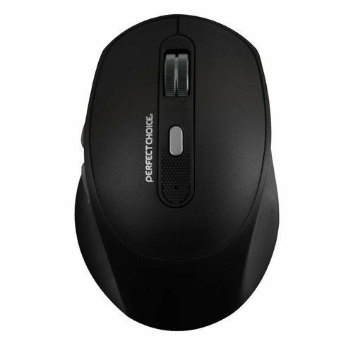 Mouse Perfect Choice Clix, Optico Inalambrico, 1600 dpi, 6 Botones, Recargable 400 mAh, Negro.
