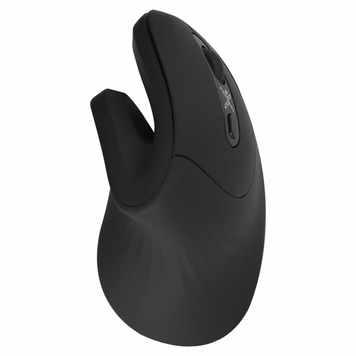 Mouse Perfect Choice PC-045199, Inalambrico Vertical, Optico, 1600 dpi, 6 Botones, Negro, USB, 10m Alcance.