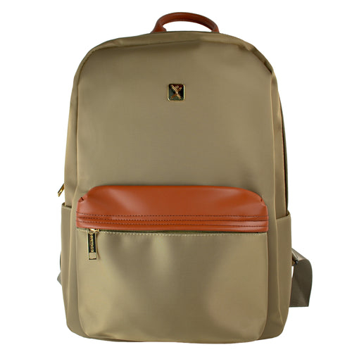 Mochila Perfect Choice PC-084884 Bolsa Delantera, Tamaño Max de Pantalla 15.6", Poliéster, Color Café