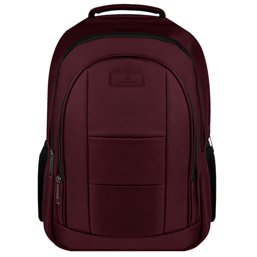 Mochila Perfect Choice PC-084969 Bolsa Lateral, 3 Compartimentos, Tamaño Max de Pantalla 17", Poliéster, Color Borgoña