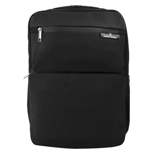 Mochila Perfect Choice PC-085072 Bolsa Delantera, Tamaño Max de Pantalla 17", Poliéster, Color Negro