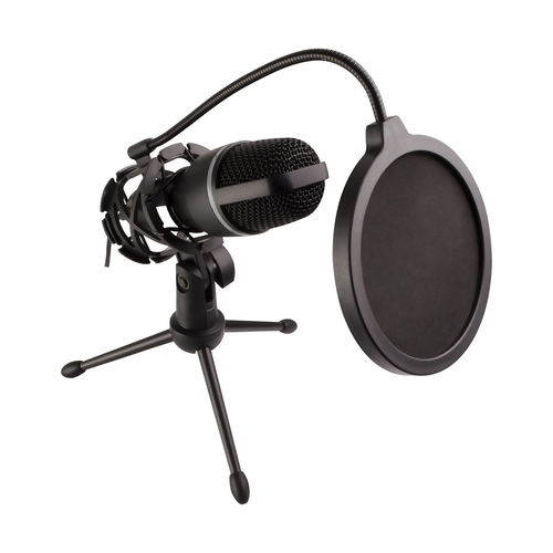 Microfono Perfect Choice Noise Barrier, Alambrico 3.5 mm, Cardioide, 20 Hz - 20 Khz, 48 Khz, 16 Bits, Negro.