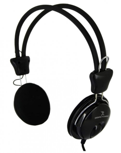 Auda?fonos Perfect Choice On Ear 3.5mm Micra?fono Integrado Color Negro