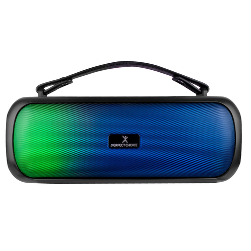 Bocina Portatil Perfect Choice Soundus, 30 Watts Rms, Bluetooth, Bateria 3000 mAh, Auxiliar 3.5 mm, USB, Radio Fm, Color Negro.