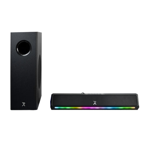 Barra de Sonido Perfect Choice PC-114024 2.1, USB, Bt, Inalámbrico y Alámbrico, Negro