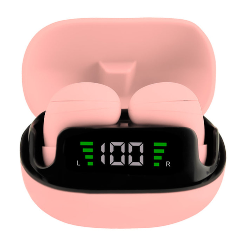 Auriculares Perfect Choice Tiny-beats, Inalambricos, Bluetooth, True Wireless Stereo, Color Rosa, con Microfono.