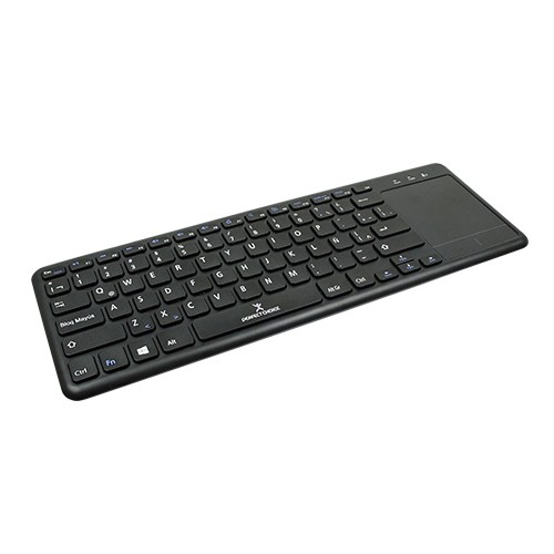 Teclado Perfect Choice, Conexion Inalambrica USB, Touchpad Integrado, Mecanismo de Tijera, Alcance 10 Metros, Color Negro.