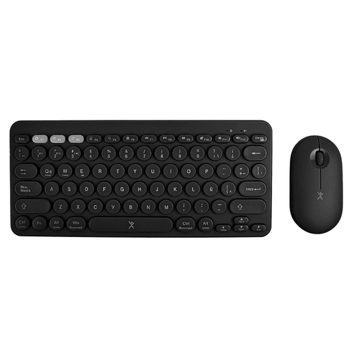 Kit Teclado y Mouse Perfect Choice PC-201397 Interruptor de Membrana, Inalámbrico, 1000 dpi, Negro