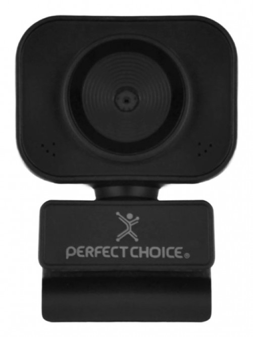 Camara Web Perfect Choice Fixel, Resolucion 2K 2560x1440, Sensor 5 MP, Enfoque Automatico, Rotacion 360 Grados, USB, Microfono Integrado.